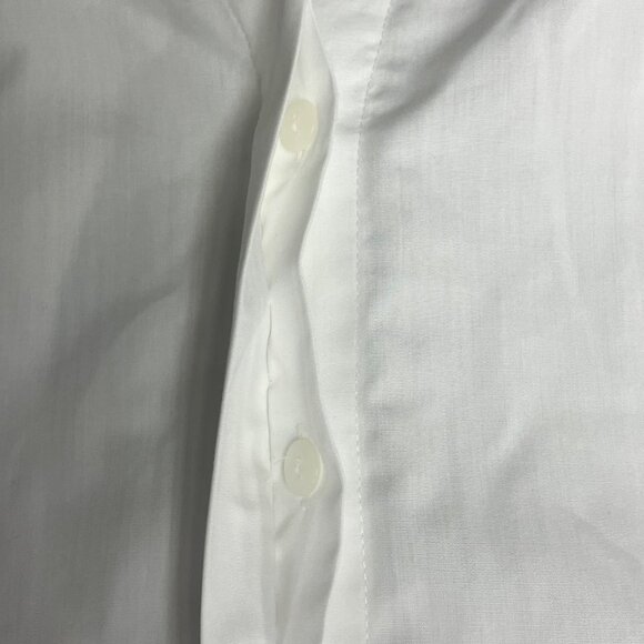 Foxcroft Wrinkle Free Button Down Blouse White Sz 20 Shaped Career Minimalist - Picture 4 of 7